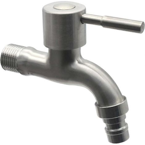 Robinet mural en acier inoxydable pour lavabo de salle de bain, robinet pour lave-linge et robinet de jardin (1/5)