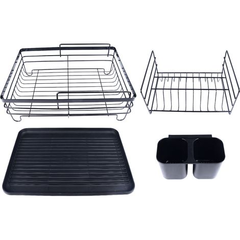 Abnehmbarer Geschirrabtropfer, Tassenabtropfer, platzsparend, Küchenarbeitsplattenhalter für Schüsseln, Teller, Löffel. (1/5)