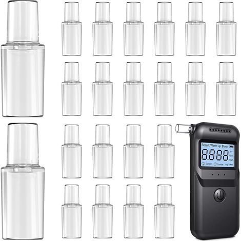 20 Pièces Embouts Buccaux de Réplacement pour Éthylotest Accessoires Portable Alcootest LCD Numérique Embouts Buccaux de Réplacement pour Usage Personnel (1/5)