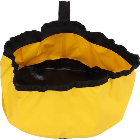 Seau pliable avec poignée, léger et compact, en PVC épais, pour le camping, la randonnée et la pêche. Jaune, 5 L.-AquaForge (1/5)