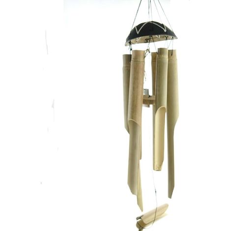 Kaemingk Windspiel aus Bambus Natur mit 6 Halmen 67 cm