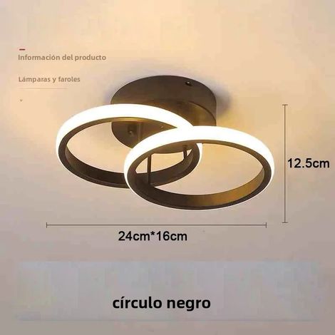 (Noir 25W) Applique murale LED moderne de style nordique pour couloir (1/5)