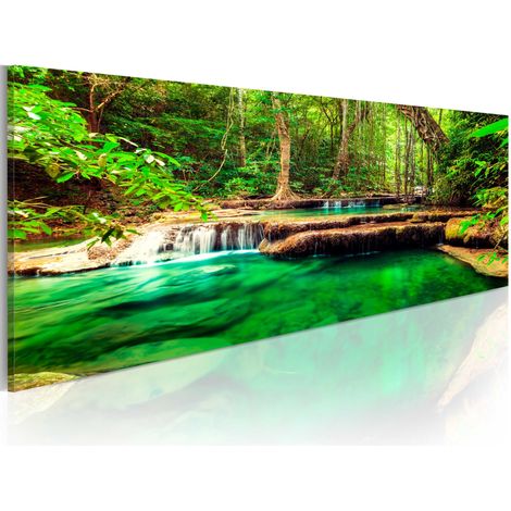 Quadro - Cascata smeraldo - 150x50 (1/4)