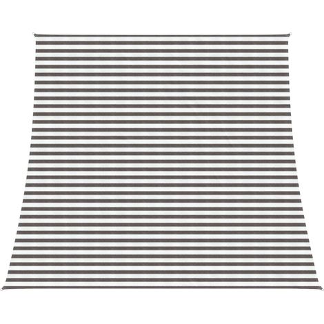 Sunshade Sail Light Grey and White 4 / 5 x 4 m HDPE vidaXL