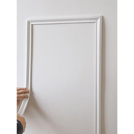 Rivestimento murale decorativo autoadesivo in PVC, strisce di rifinitura flessibili, modanature in gesso per il rivestimento della parete TV in soggiorno, design del soffitto 3D per (1/5)