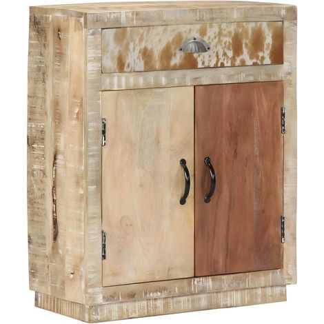 Buffet bahut armoire console meuble de rangement 75 cm bois de manguier massif (1/5)