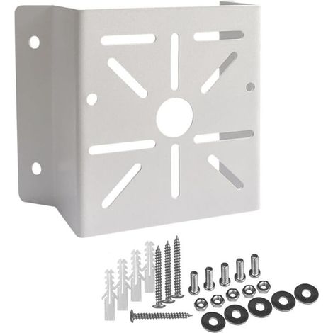Support d'angle Universel pour caméra de sécurité, Support d'angle en métal Solide pour Fixation Murale d'angle, adapté aux caméras CCTV (1/4)