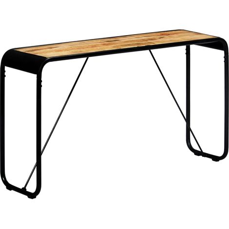 Tavolo Consolle 140x35x76 cm in Legno Massello di Mango Grezzo vidaXL
