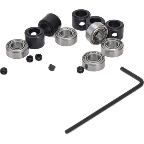 Lot de 5 roulements à bille acier pour fraiseuse, montage inférieur, accessoires rechange guide outil (1/5)