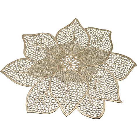 Dekorative runde Tischsets, 2 Stück, waschbare Tischsets, Bauhinia-Tischsets, Hochzeitsdekorationen