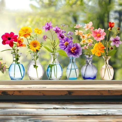 Adesivi per finestre con bouquet di fiori - 30 x 60 cm - Adesivi per finestre - con fiori - Riutilizzabili - Bellissimi adesivi floreali per la primavera e l'estate - Finestre in vetro (1/5)