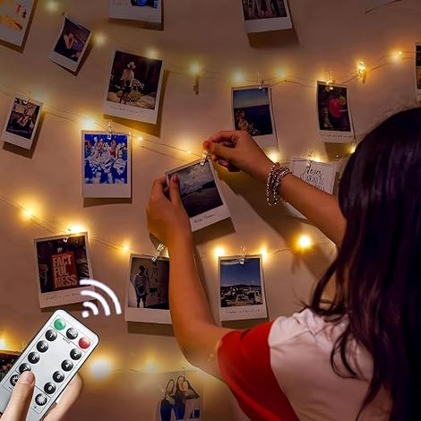 m 50 LED Photo Fairy Lights with Remote Control, 25 Clips (1/5)