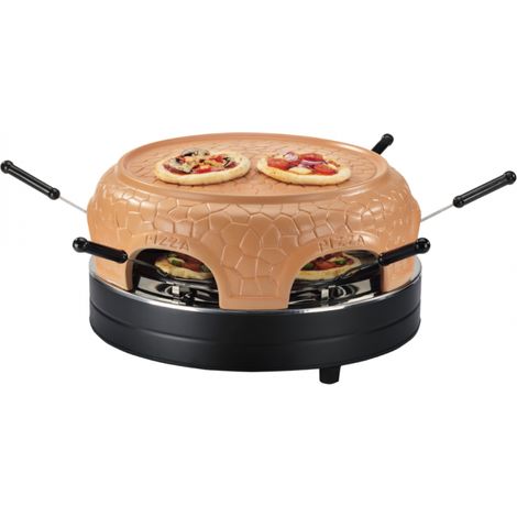 Appareil four à pizza pour 6 personnes – Dôme en terre cuite – Dimensions 40 cm de diamètre x 24 cm de hauteur – Alimentation 910 W (1/5)