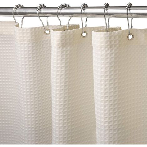 Rideau de douche épais gaufré en métal, textile, résistant à la moisissure et imperméable, 180 x 200 cm