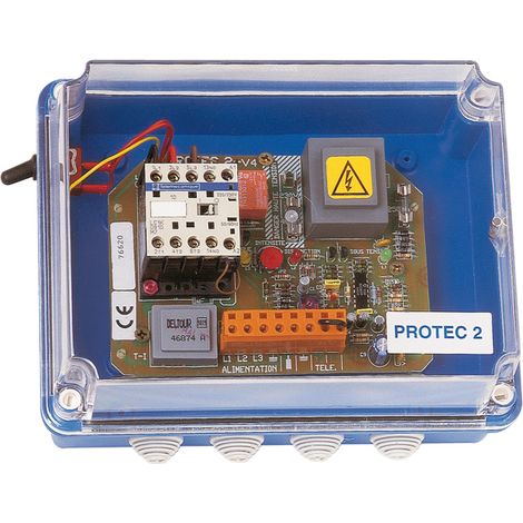 Jetly – Coffret de commande et protection pour pompe de surface – Étanche IP 55 – Visualisation diodes – Protection contre manque d'eau et surintensités (1/4)