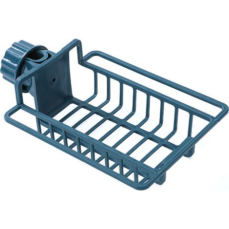 Support Pour Évier - Porte-Éponge En Acier Inoxydable - Rotatif 360° - Drainage Rapide - Pour Robinet Cylindrique - 1 Pièce (1/5)