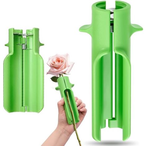 Lot de 2 outils pour retirer les épines de roses, pinces métalliques pour ébrancher et retirer feuilles et épines, accessoires de jardinage et de fleuriste (1/5)