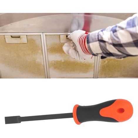 Grattoir à long manche de taille moyenne, grattoir cylindrique, dissolvant d'adhésif, dissolvant de coulis, grattoir, dissolvant d'huile pour joint de hotte de cuisine, petit grattoir. (1/5)