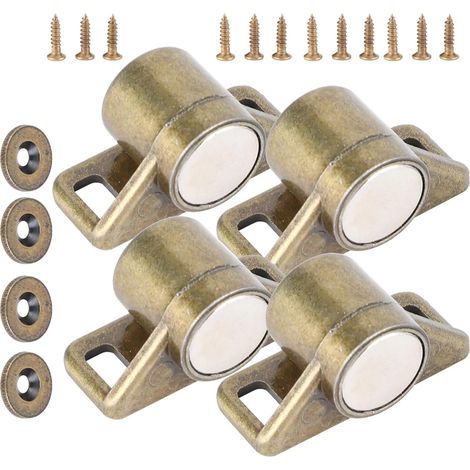 Lot de 4 fermetures magnétiques pour portes placards et armoires (1/5)