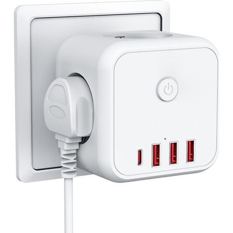 Prise murale Cube : prises extensibles, ports USB et recharge filaire pour la maison et le bureau