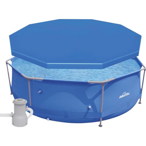 Dellonda Swimming Pool Top Cover with Rope Ties for DL19 DL40