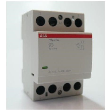 Contacteur modulaire 40A 2P 230V 2NO 6 kV 500V pour rail DIN série ESBN ABB