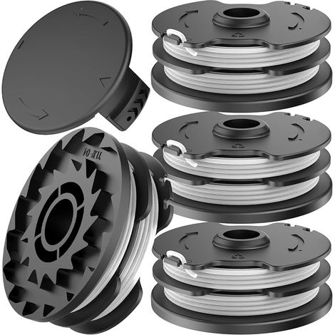 Lot de 4 Bobines de Rechange et Couvre-bobines, Fil de Canette Compatible avec Parkside LIDL Batterie PRTA 20-Li C3 A1B2 PRT 550 A1 A3 PRT 300 A1 Pièces détachées Déligneuse (1/5)