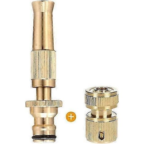 Pure copper nozzle direct spray water gun head car wash household watering flowers (1/3)