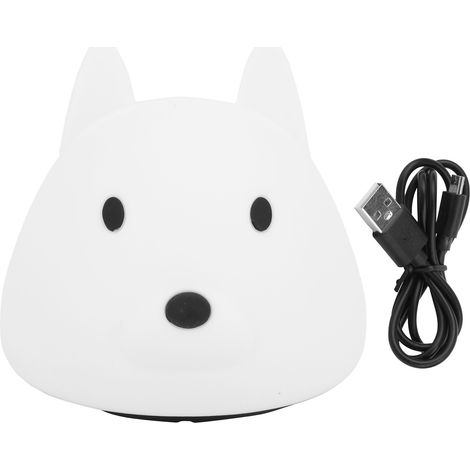 Cute Night Light Dog Animal Silicone Lamp Colorful Gradient Ambient Lighting for Bedroom (1/5)