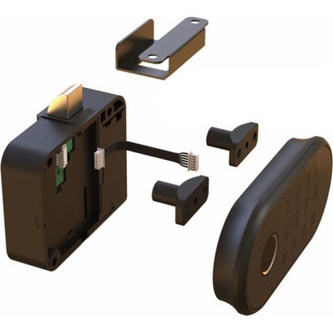 Serrure biométrique pour tiroir et armoire – Clé numérique + empreinte digitale – Design compact, installation facile, sécurité renforcée (1/5)