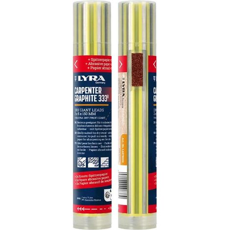 Mine Lyra Dry Profi Giant 333 Graphite 2H Charpentier Etui De 12 Lyra