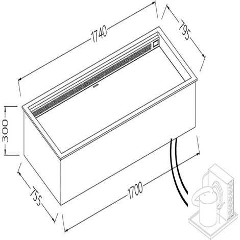 Option: bac encastrable intégré réfrigéré ventilé - Diamond