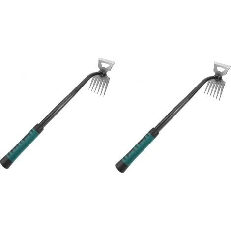 2 Pièces Outils de désherbage de Jardin Jardinage Jardinier Outil arrachage Outil de Jardin Multifonction Outil de Jardin Pratique Outil Jardin désherbeur désherbants manuels Acier (1/5)
