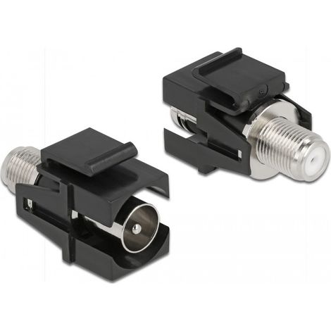 DELOCK MODULE KEYSTONE IEC MÂLE VERS FEMELLE F - NOIR 86856