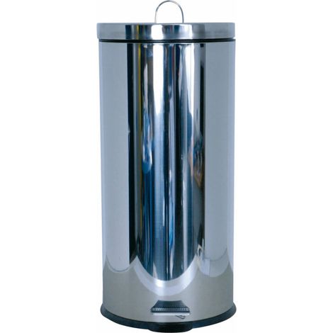 Papelera de Cocina con Pedal Acero Inoxidable 30L Acero Inoxidable MSV