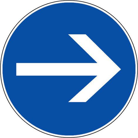 Panneau Sens obligatoire - Rigide Ø80mm - 4020235