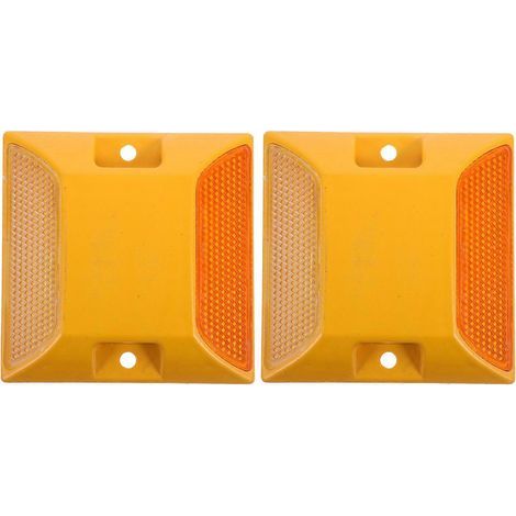Lot de 2 balises de signalisation routière réfléchissantes pour allées, dos d'âne et autoroutes-9.50X9.50X2.00CM (1/4)
