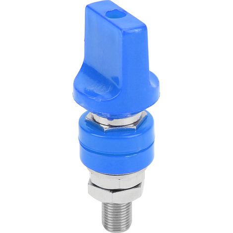 Borne de raccordement à vis M10, 100 A, pour fiche banane 4 mm, bleu (1/5)