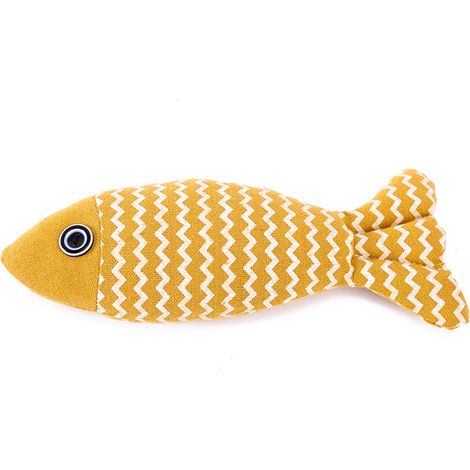 Jouet en toile de jute pour chat, poisson, herbe-aux-chats, résistant aux morsures, attire l'attention, jouets multifonctions pour les amoureux (1/5)