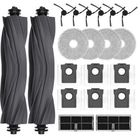 Kit d'accessoires pour aspirateur dreame X40 Ultra Complete / L40 Ultra, 6 sacs à poussière, 4 lingettes, 2 brosses à rouleau, 2 filtres, 6 brosses latérales, kit de pièces de aspirate (1/4)