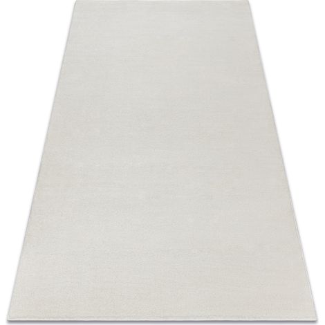 Teppich SOFTY glatt, einfarbig creme beige 60x100 cm