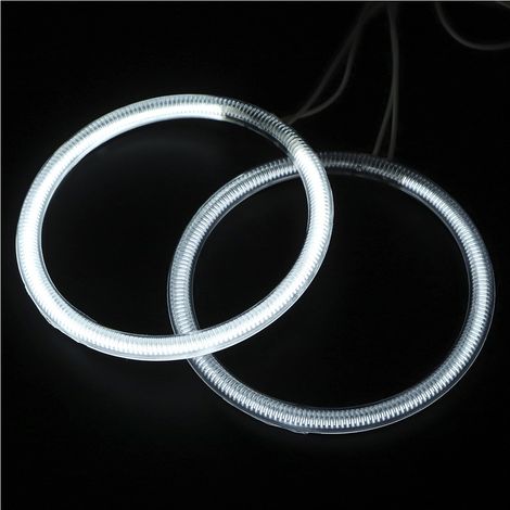 BMW E46 Coupé/Cabriolet 2 portes restylé - Kit de conversion dédié pour feux de jour à LED Angel Eyes 106 mm x 4, lumière blanche (Fournisseur : QY-202575) (1/5)