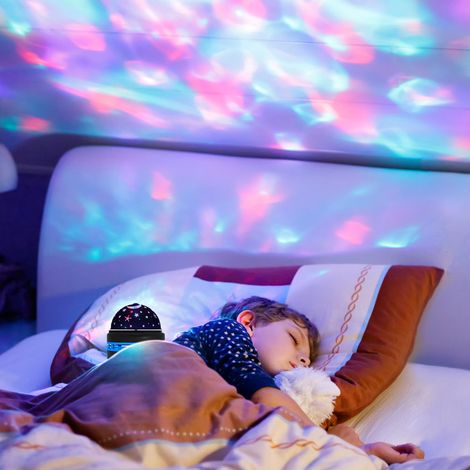 Projecteur de ciel étoilé USB coloré, lumière d'ambiance, couvercle ciel étoilé coloré, boîtier noir (1/5)