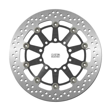 Disco de freno delantero NG para Kawasaki ER6 F/N, ZX 10R 04-15, ZX6R 05-16, KLE 650 VERSYS 07-15, Z 750 (300 x 80 x 5 mm) (5 x 10 mm) flotante (centro de aluminio, negro)