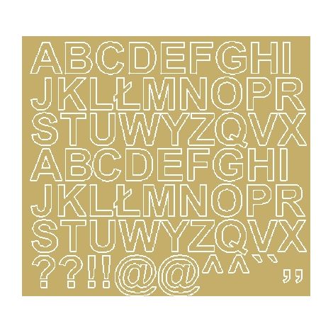 Adesivi autoadesivi con lettere, 2,5 cm, colore oro lucido