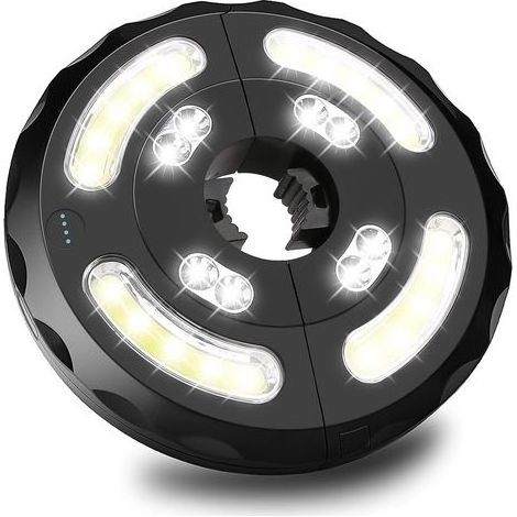 Lampes Pour Parasol Rechargeable, 28 LED Lumière de Parasol, Lumière de Parapluie de Jardin avec 3 Modes de Luminosité, éclairage Parasol Pour Parasol Plage (1/5)