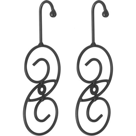 2 pièces Présentoir mural créatif, crochet de chambre, porte-manteau, suspension verticale, crochet mural pour maison/magasin, noir. (1/5)