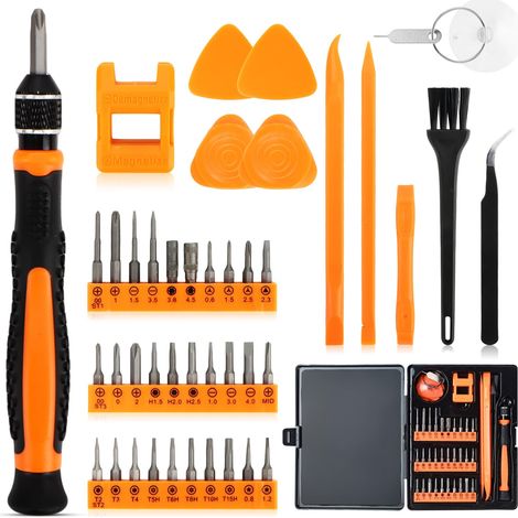 Lot de 42 tournevis de précision avec Torx T5 T6 T8 T9 T10 T20, Kit de réparation pour téléphone, tablette, console, ordinateur portable, ordinateur, lunettes, montres (1/5)