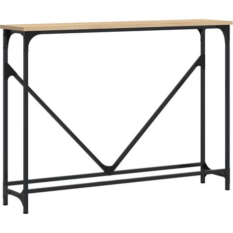 Table console，Table d'appoint，Bout de canapé，Meuble d'entrée chêne sonoma 102x22,5x75 cm bois d'ingénierie