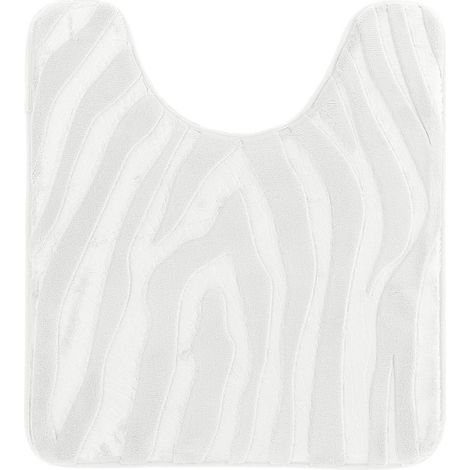 Tappetino per wc con memoria di forma in microfibra effetto zebra 45x50 cm - bianco - Tendance (1/4)